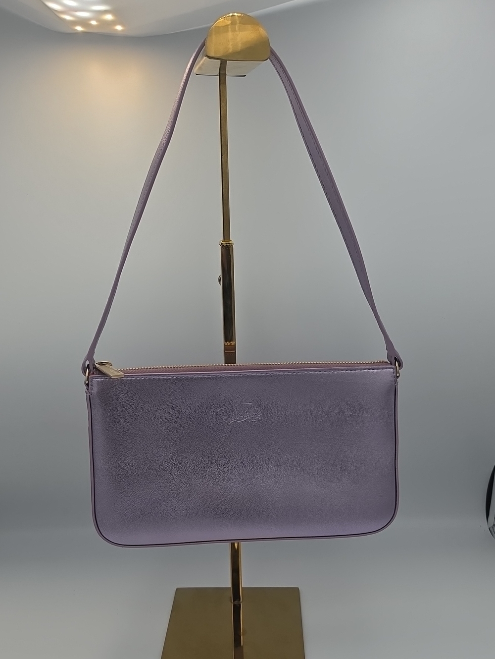 Christian Louboutin Loubila Metallic Parme Light Leather Shoulder (NWOT)COA💜